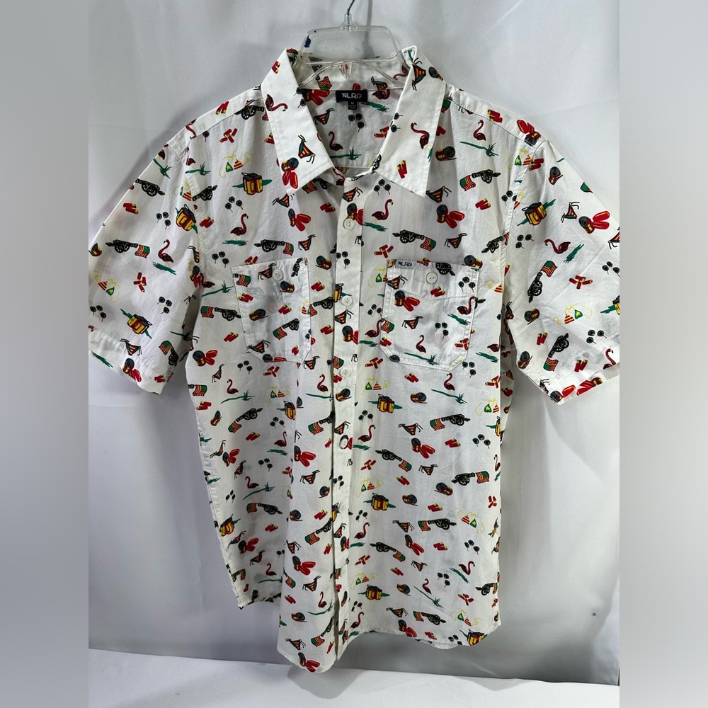 LRG Men’s Lifted Research Group Size Medium Short Sleeve Woven Button Up